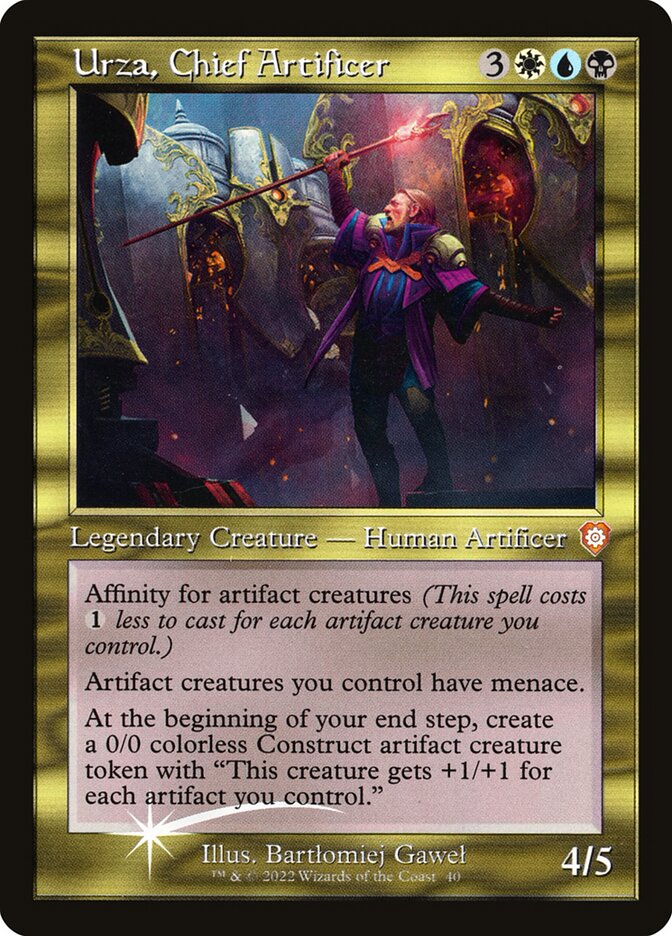 Urza, Chief Artificer (Display Commander) - Thick Stock: The Brothers' War Commander