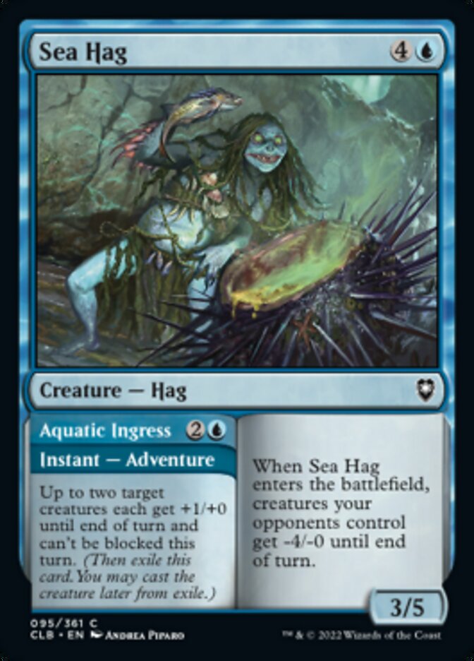 Sea Hag // Aquatic Ingress - (Foil): Commander Legends: Battle for Baldur's Gate
