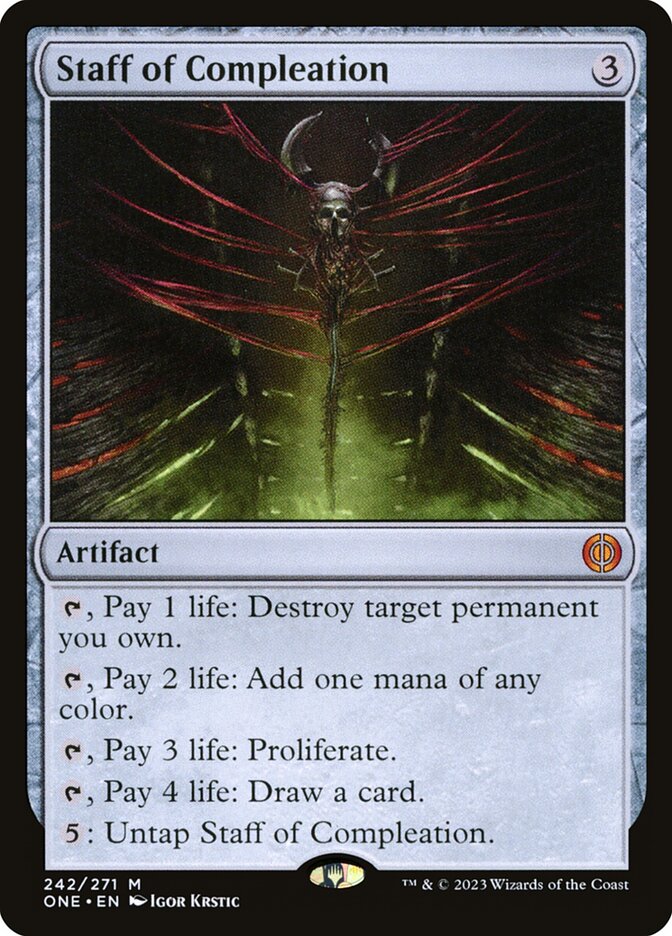 Staff of Compleation - (Foil): Phyrexia: All Will Be One