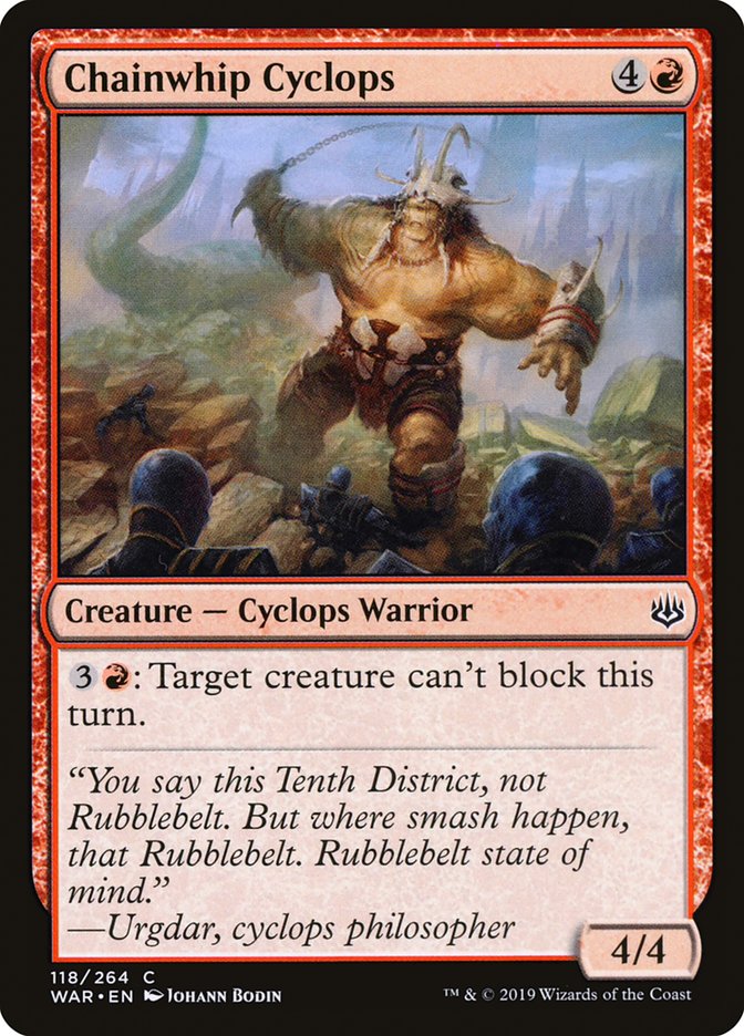 Chainwhip Cyclops - (Foil): War of the Spark