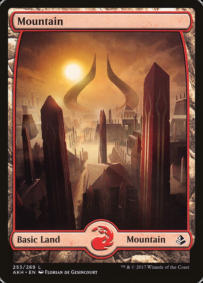 Mountain (#253) (Full Art) - (Foil): Amonkhet