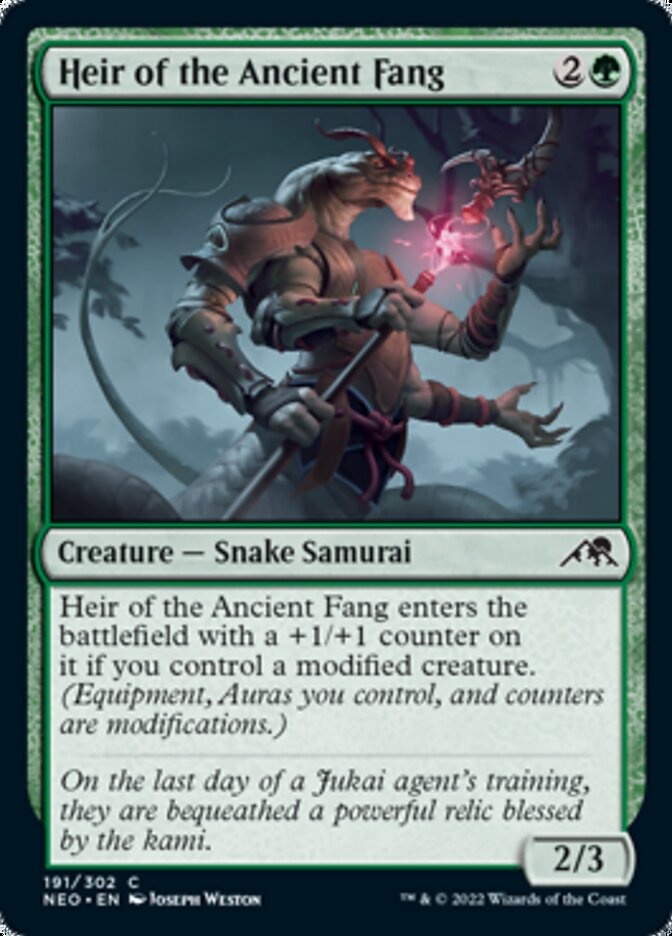 Heir of the Ancient Fang - (Foil): Kamigawa: Neon Dynasty