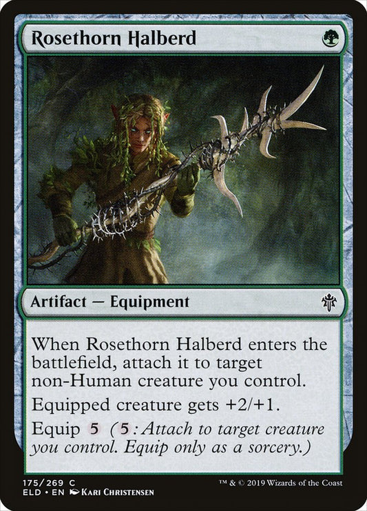 Rosethorn Halberd: Throne of Eldraine