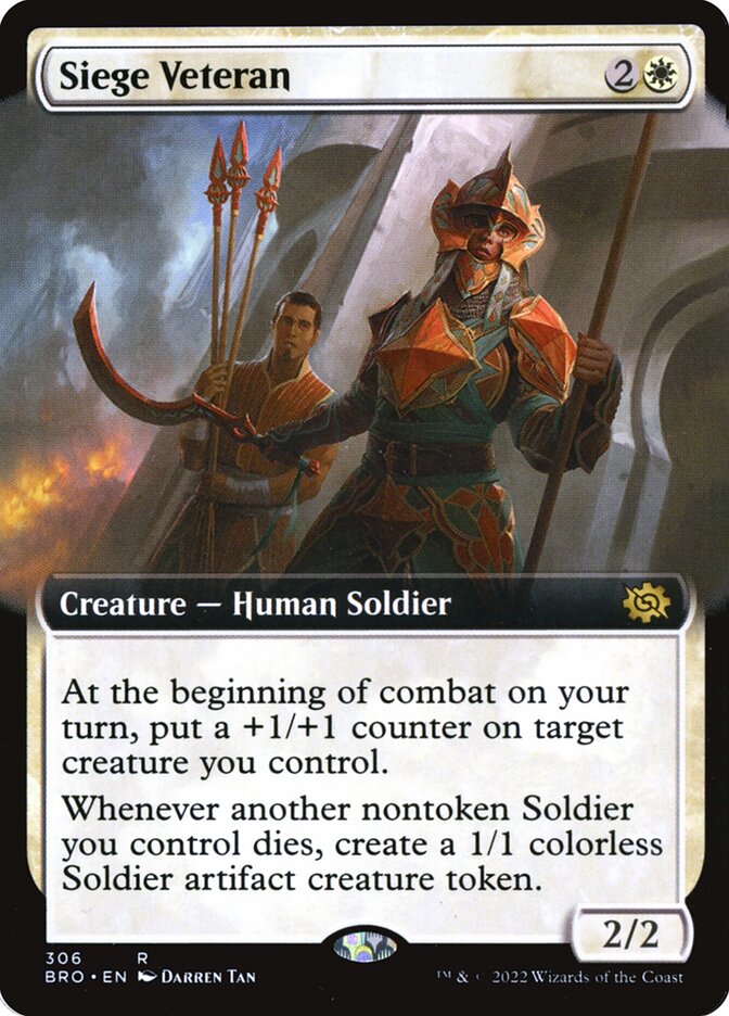 Siege Veteran (Extended Art) - (Foil): The Brothers' War