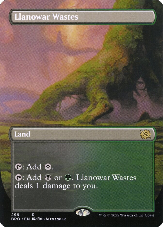 Llanowar Wastes (Borderless): The Brothers' War