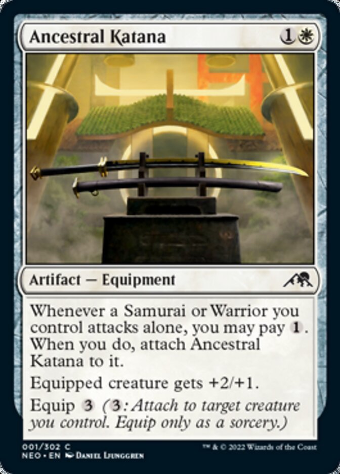 Ancestral Katana - (Foil): Kamigawa: Neon Dynasty