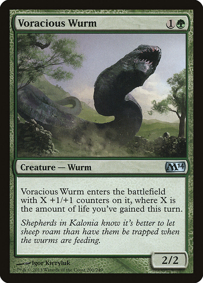 Voracious Wurm - (Foil): Magic 2014