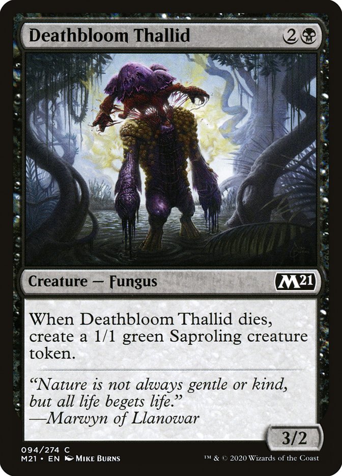 Deathbloom Thallid - (Foil): Core Set 2021