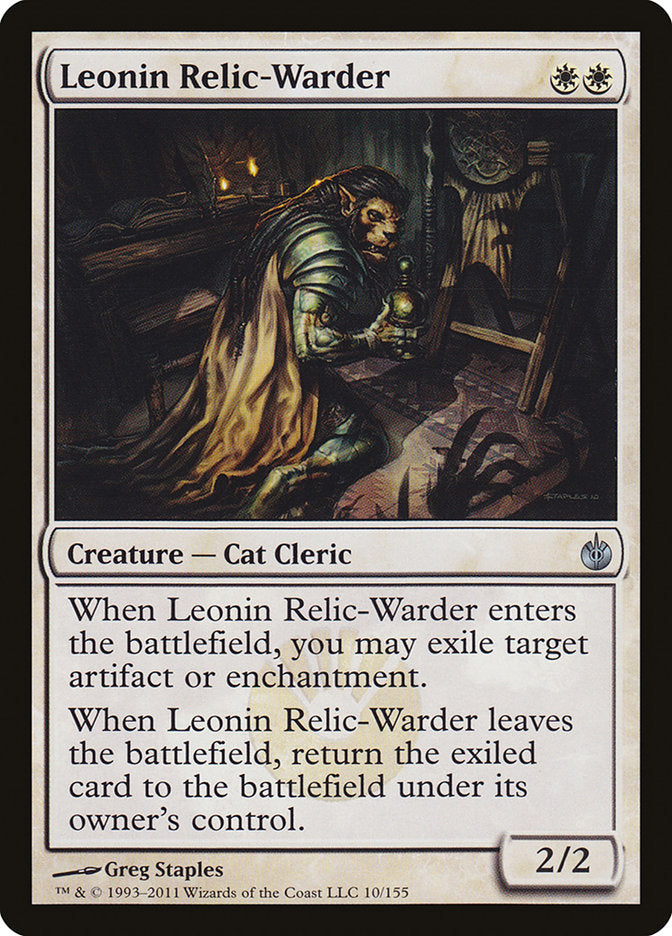 Leonin Relic-Warder - (Foil): Mirrodin Besieged