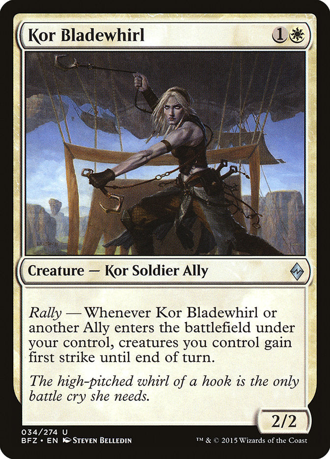 Kor Bladewhirl - (Foil): Battle for Zendikar