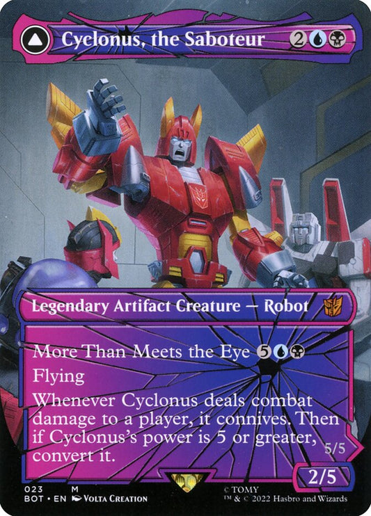 Cyclonus, the Saboteur // Cyclonus, Cybertronian Fighter (Borderless): Transformers
