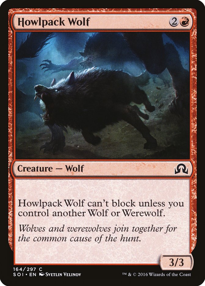 Howlpack Wolf - (Foil): Shadows over Innistrad
