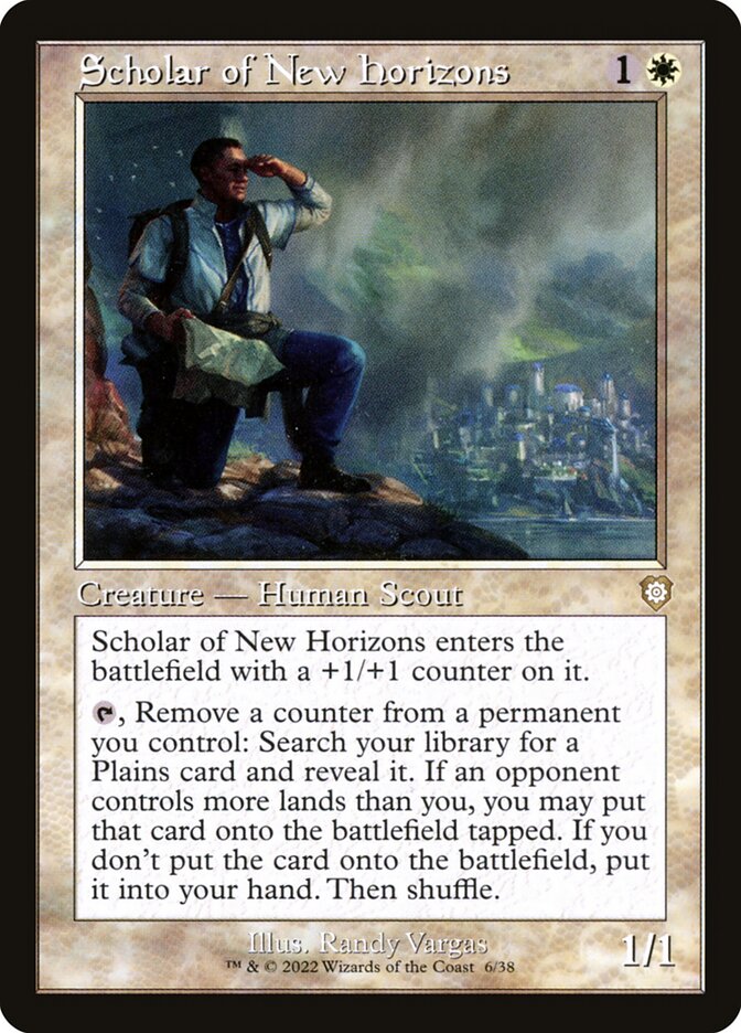 Scholar of New Horizons (Retro Frame): The Brothers' War Commander