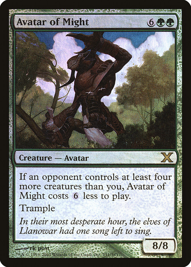 Avatar of Might - (Foil): Tenth Edition