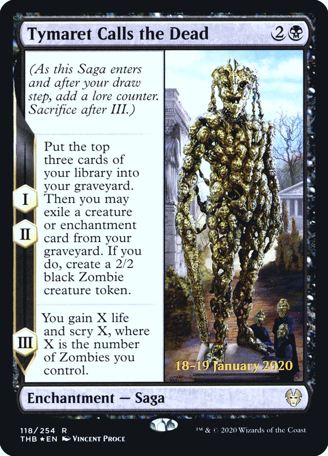 Tymaret Calls the Dead (Prerelease) (Theros Beyond Death) - (Foil): Theros Beyond Death Promos