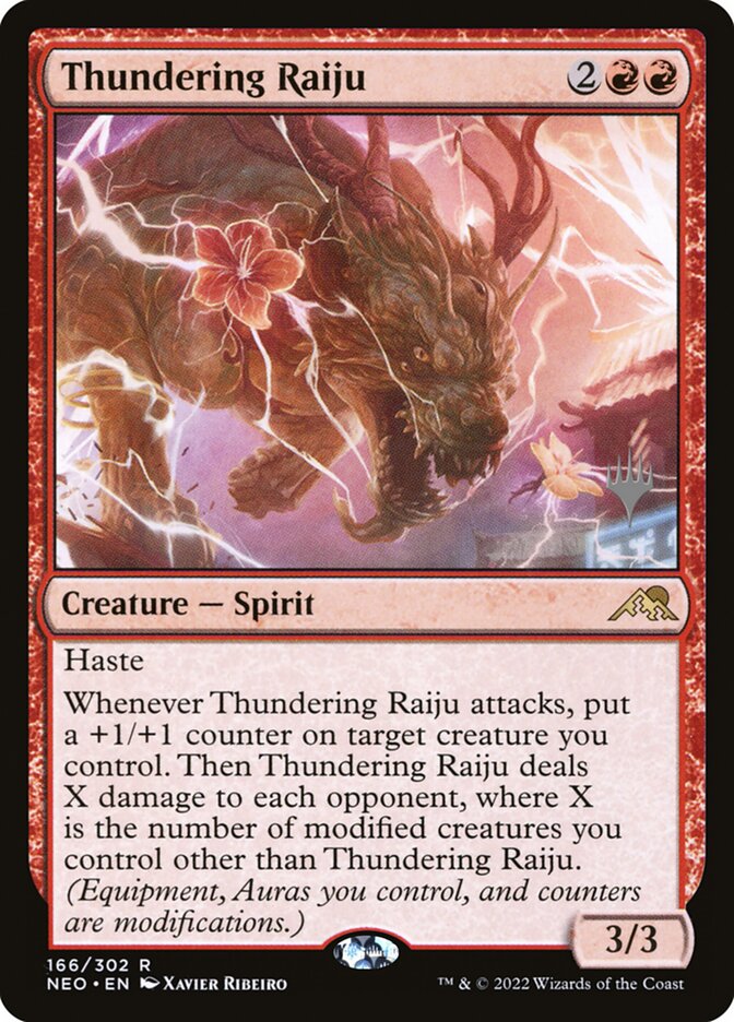 Thundering Raiju: Kamigawa: Neon Dynasty Promos