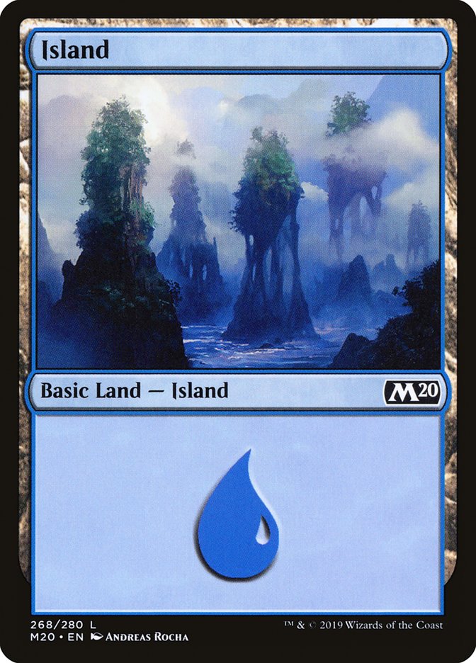 Island (#268) - (Foil): Core Set 2020