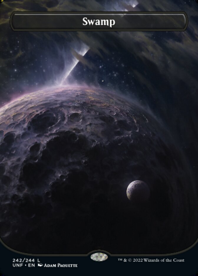 Swamp (#242) (Borderless) - (Foil): Unfinity