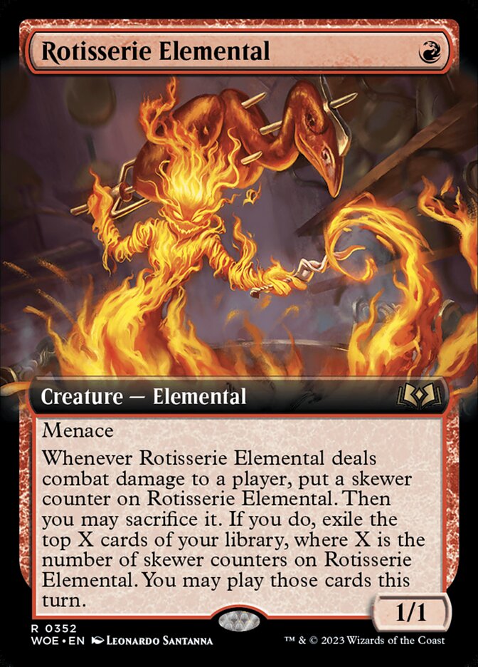 Rotisserie Elemental (Extended Art) - (Foil): Wilds of Eldraine