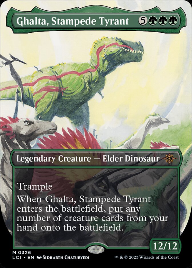 Ghalta, Stampede Tyrant (Borderless) - (Foil): Lost Caverns of Ixalan