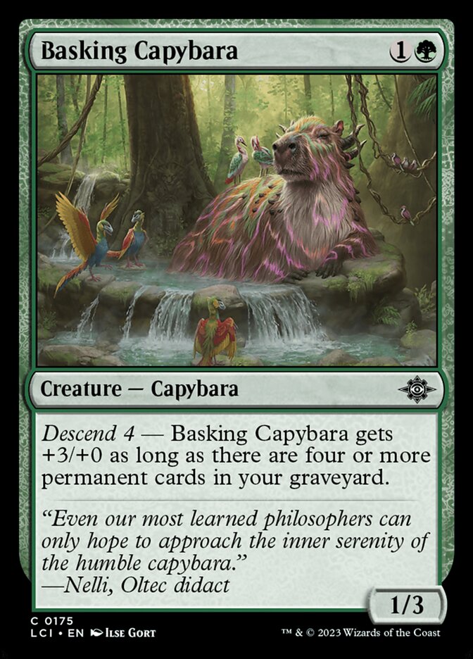 Basking Capybara - (Foil): Lost Caverns of Ixalan