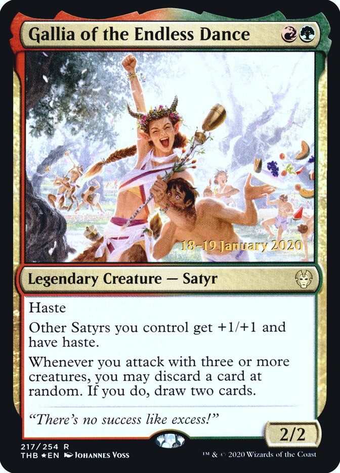 Gallia of the Endless Dance (Prerelease) (Theros Beyond Death) - (Foil): Theros Beyond Death Promos