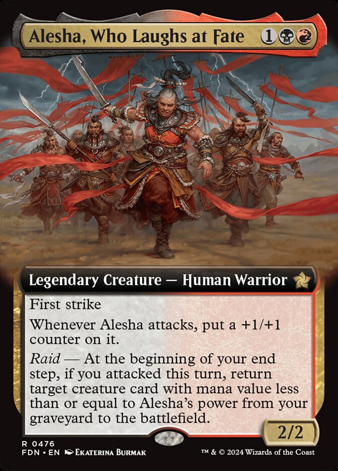 Alesha, Who Laughs at Fate (Extended Art) - (Foil): Foundations