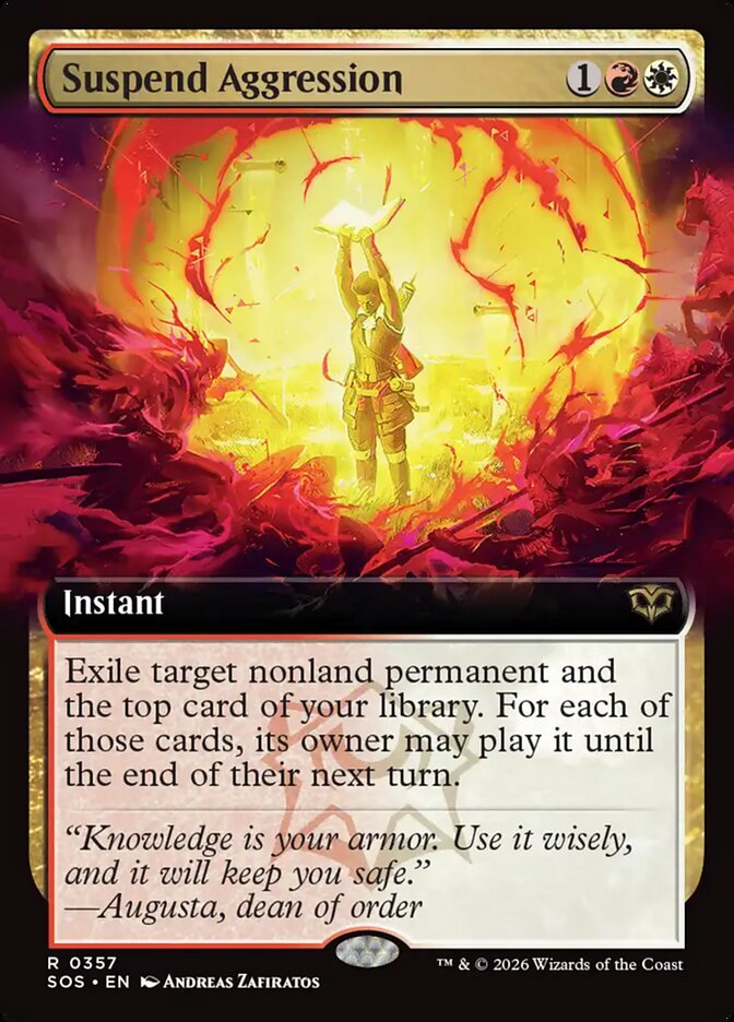 Suspend Aggression - (Foil): Secrets of Strixhaven