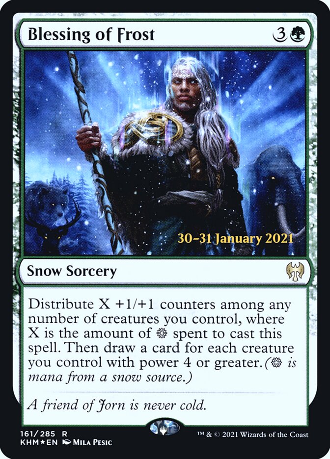 Blessing of Frost (Prerelease) (Kaldheim) - (Foil): Kaldheim Promos