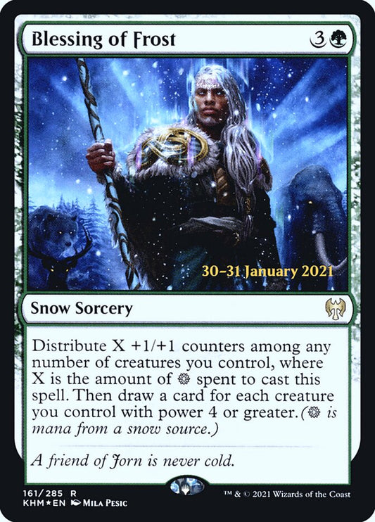 Blessing of Frost (Prerelease) (Kaldheim) - (Foil): Kaldheim Promos