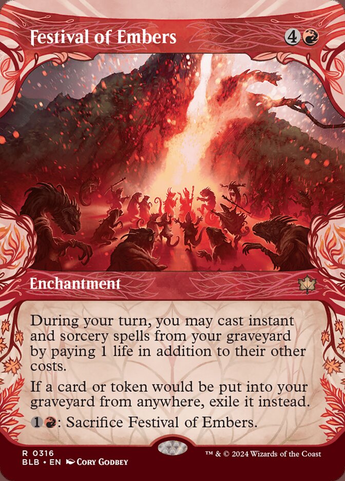 Festival of Embers (Showcase) - (Foil): Bloomburrow