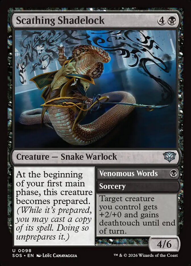 Scathing Shadelock // Venomous Words: Secrets of Strixhaven