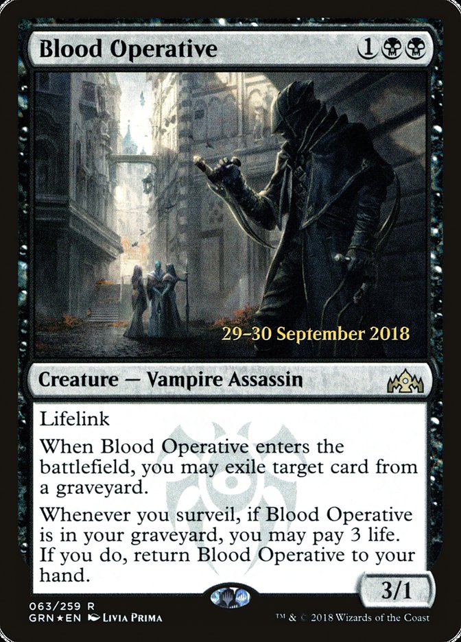 Blood Operative (Prerelease) (Guilds of Ravnica) - (Foil): Guilds of Ravnica Promos