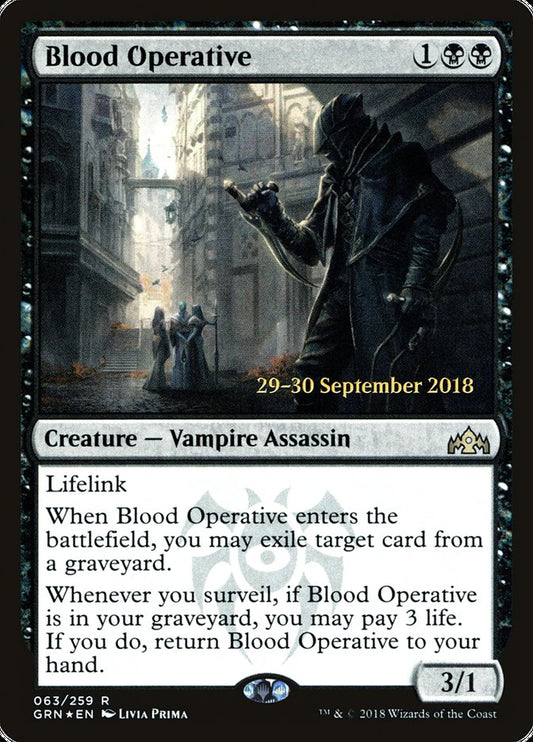 Blood Operative (Prerelease) (Guilds of Ravnica) - (Foil): Guilds of Ravnica Promos