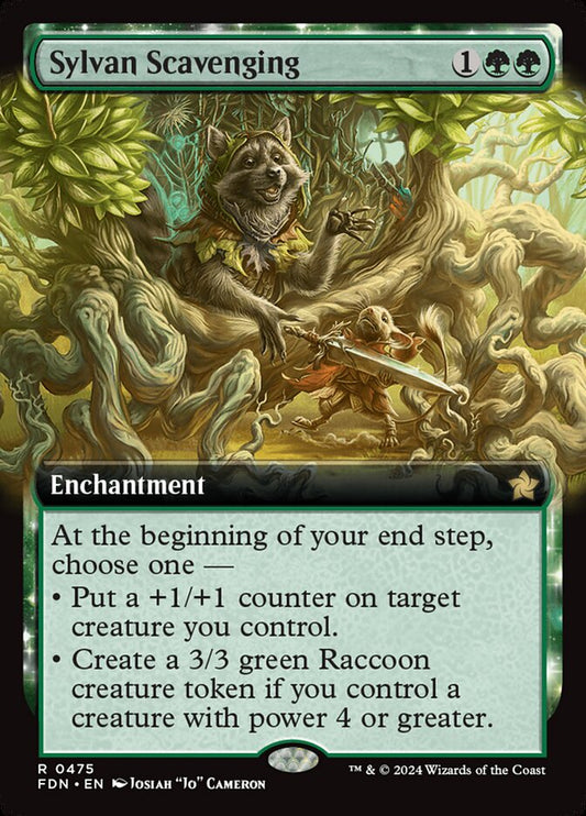 Sylvan Scavenging (Extended Art) - (Foil): Foundations