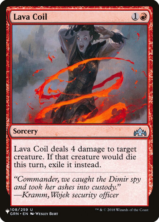 Lava Coil: The List