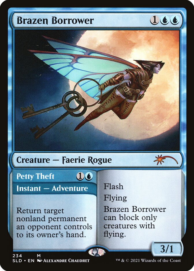 Brazen Borrower // Petty Theft (Secret Lair) - (Foil): Secret Lair Drop