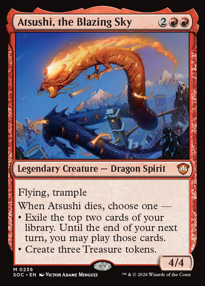 Atsushi, the Blazing Sky: Secrets of Strixhaven Commander