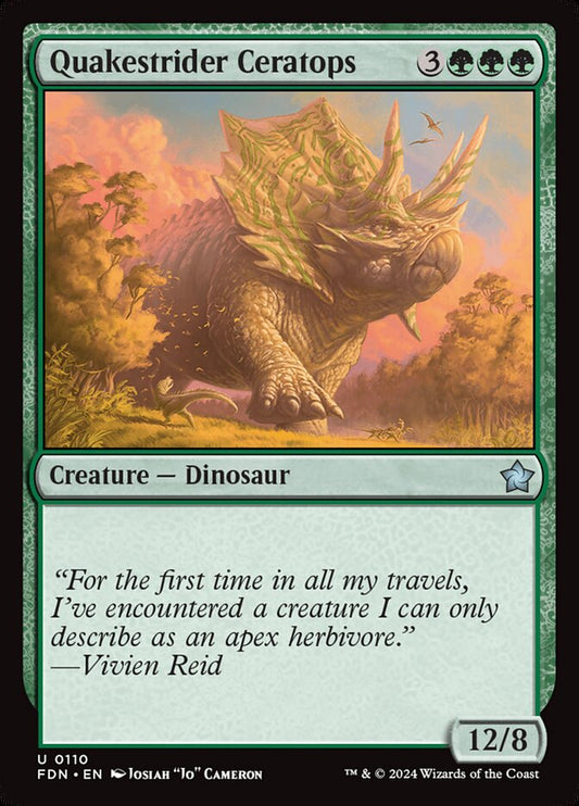 Quakestrider Ceratops - (Foil): Foundations