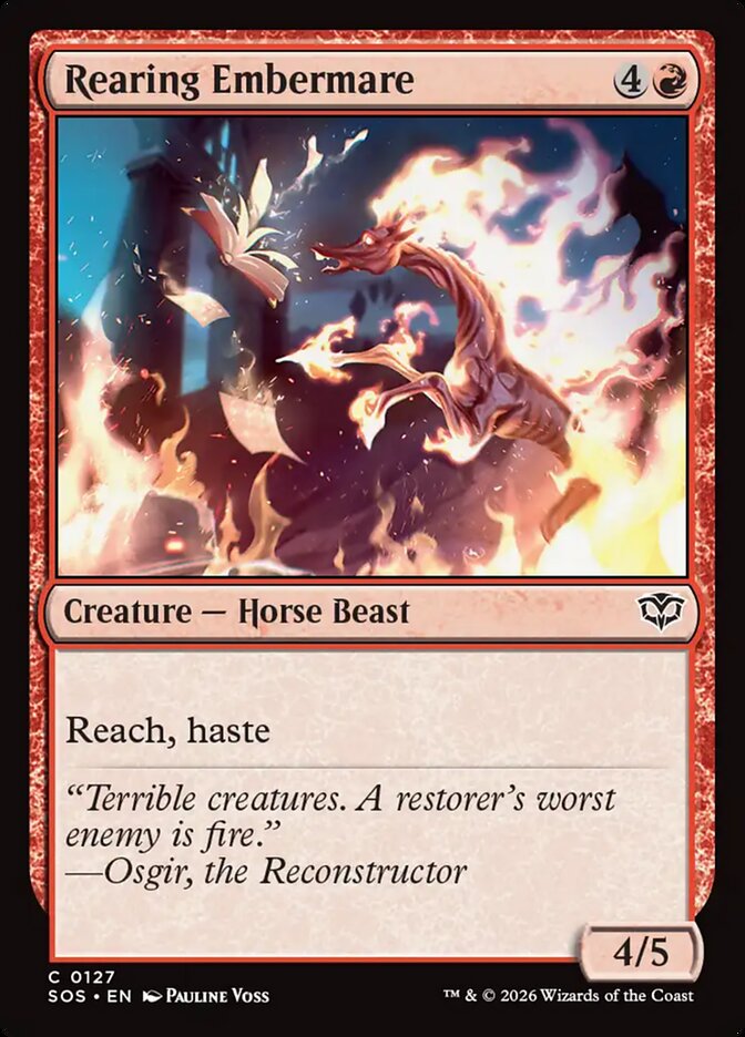 Rearing Embermare - (Foil): Secrets of Strixhaven