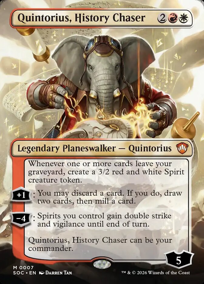 Quintorius, History Chaser: Secrets of Strixhaven Commander