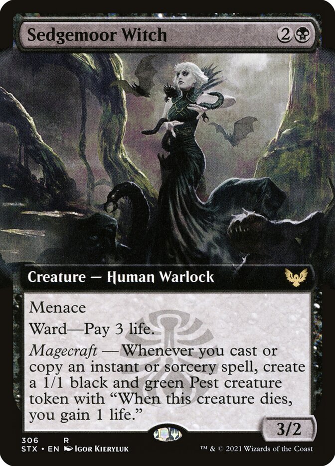 Sedgemoor Witch (Extended Art): Strixhaven: School of Mages