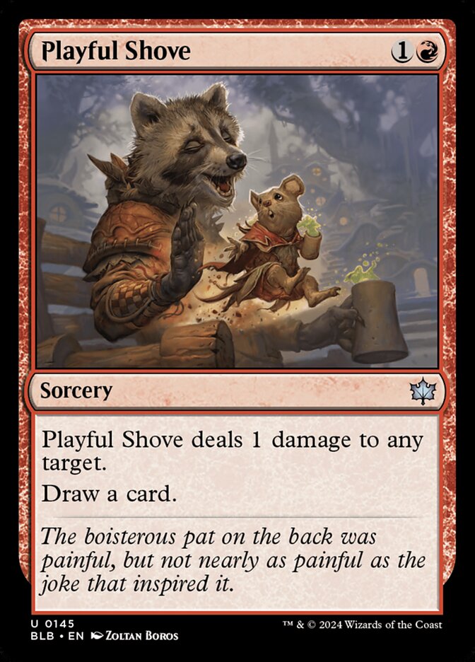 Playful Shove - (Foil): Bloomburrow