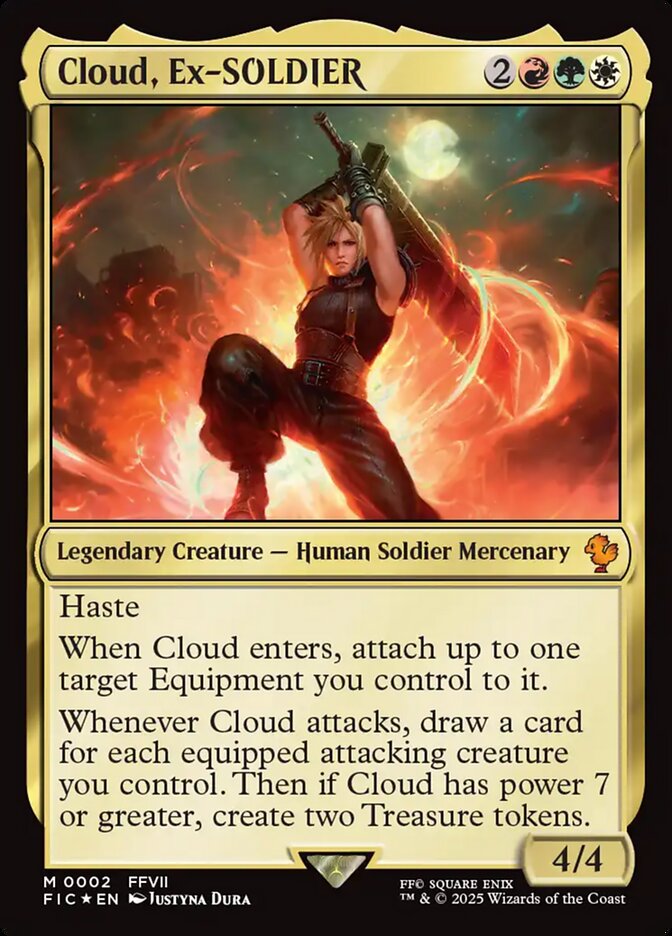 Cloud, Ex-SOLDIER - (Foil): Final Fantasy Commander