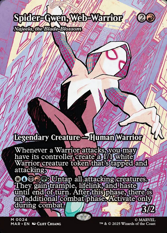 Najeela, the Blade-Blossom (Spider-Gwen, Web-Warrior) (Borderless): Marvel Universe