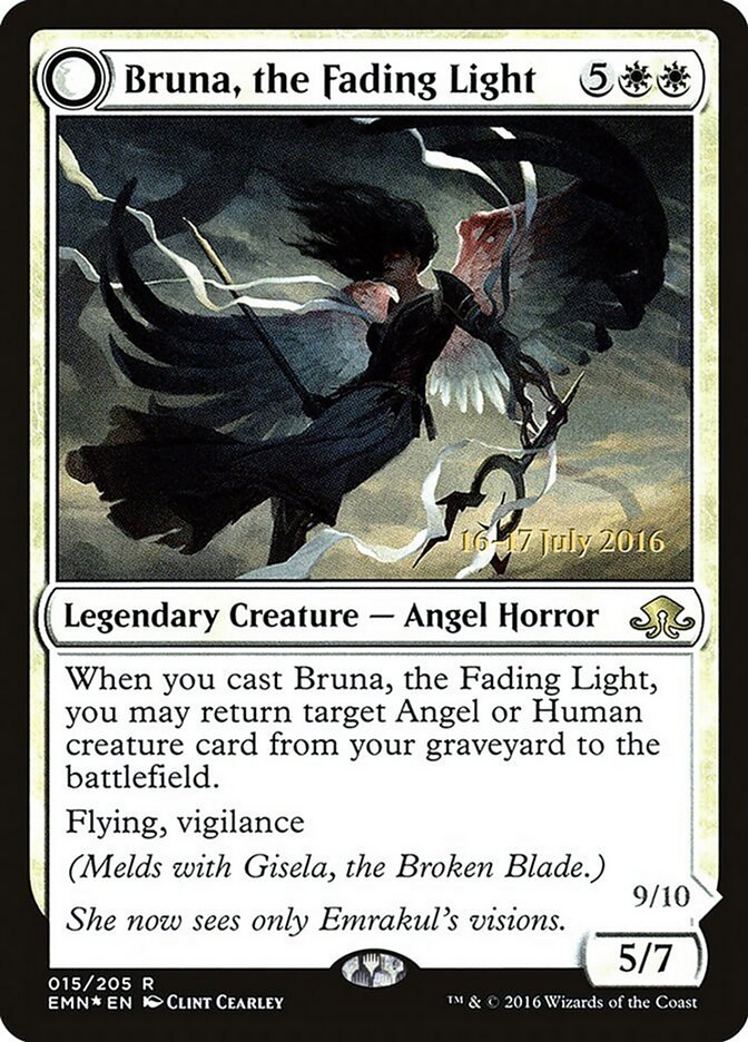 Bruna, the Fading Light // Brisela, Voice of Nightmares - (Foil): Eldritch Moon Promos