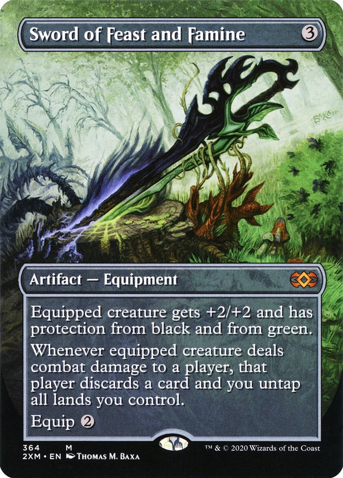 Sword of Feast and Famine (Borderless) - (Foil): Double Masters