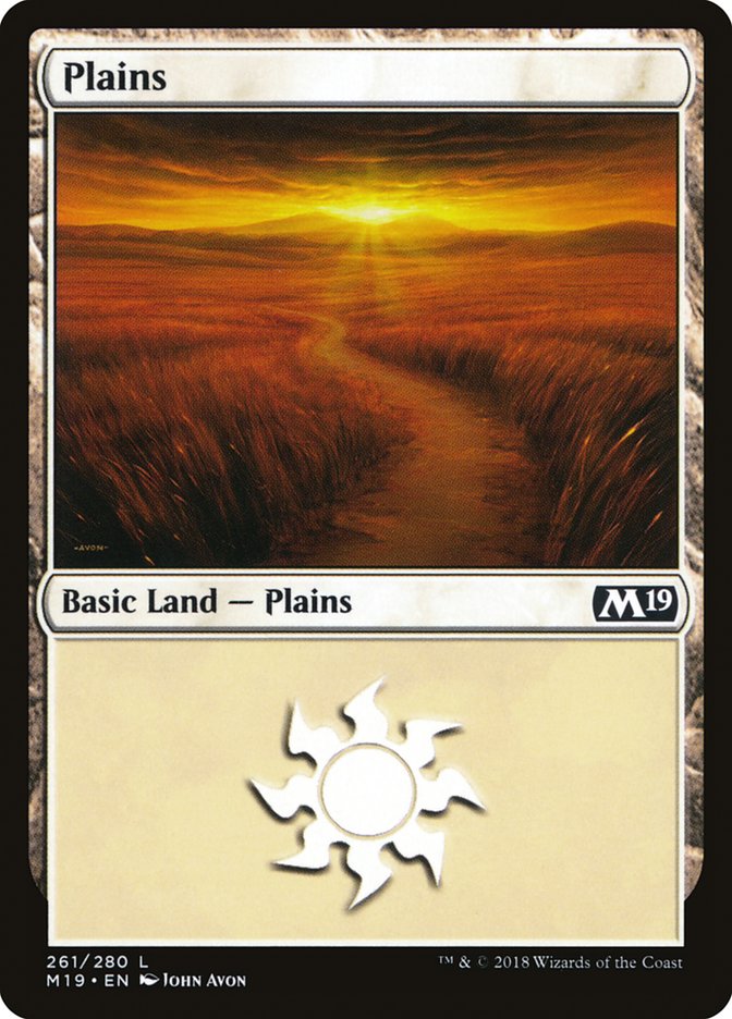 Plains (#261) - (Foil): Core Set 2019