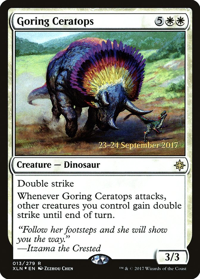 Goring Ceratops - (Foil): Ixalan Promos