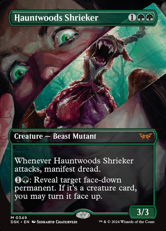 Hauntwoods Shrieker (Borderless) - (Foil): Duskmourn: House of Horror